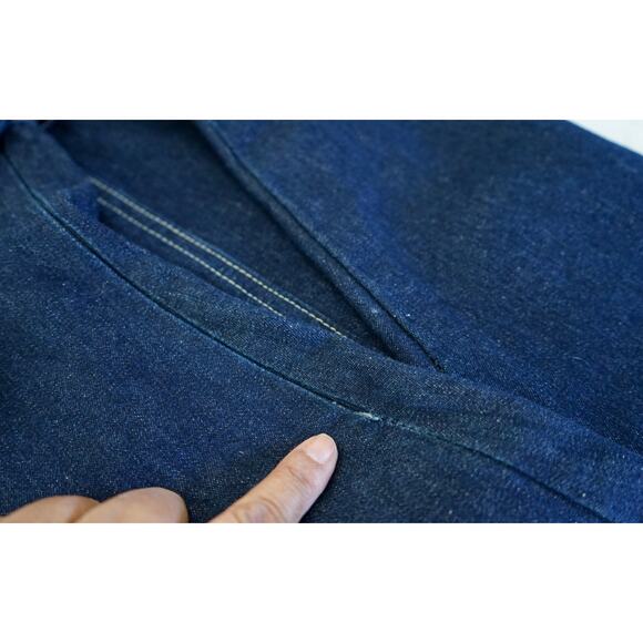 Bongo Denim Halter strap Maxi Dress 1X Empire Waist Street Western Y2K 90s Style - Picture 13 of 13